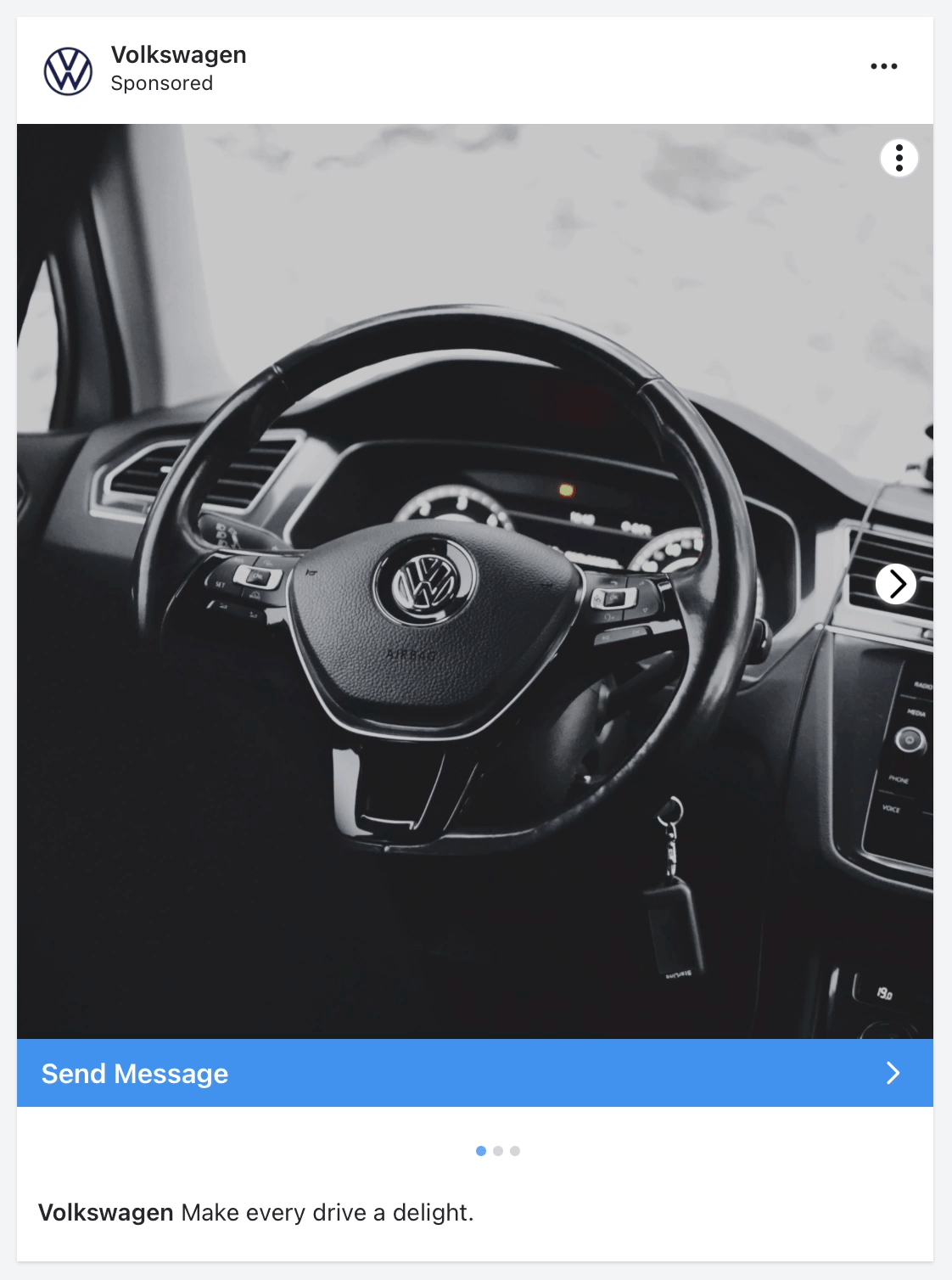 GIF of Instagram carousel ad generated with Sendpreview