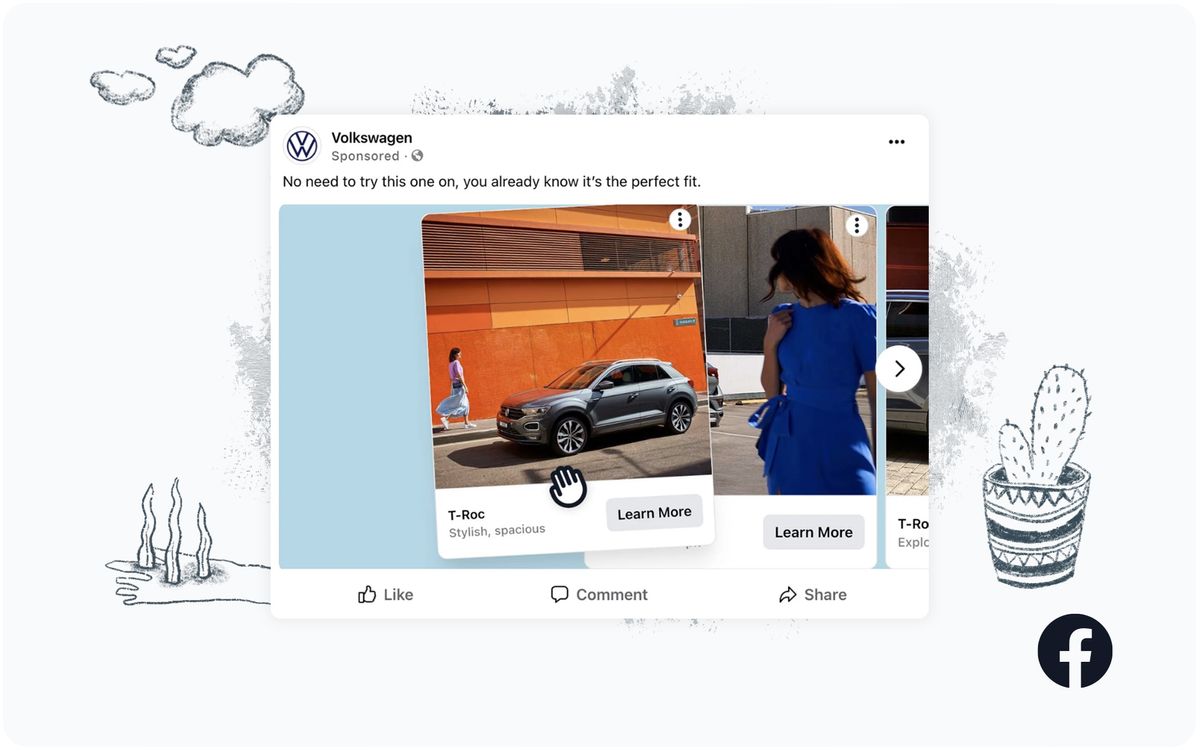 How to Create a Facebook Carousel Ad Mockup Using Sendpreview