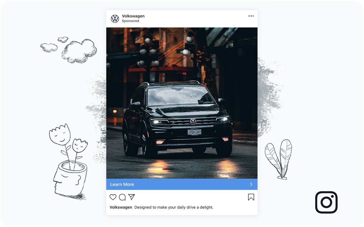 How to Create an Instagram Single Image Feed Ad Mockup with Sendpreview